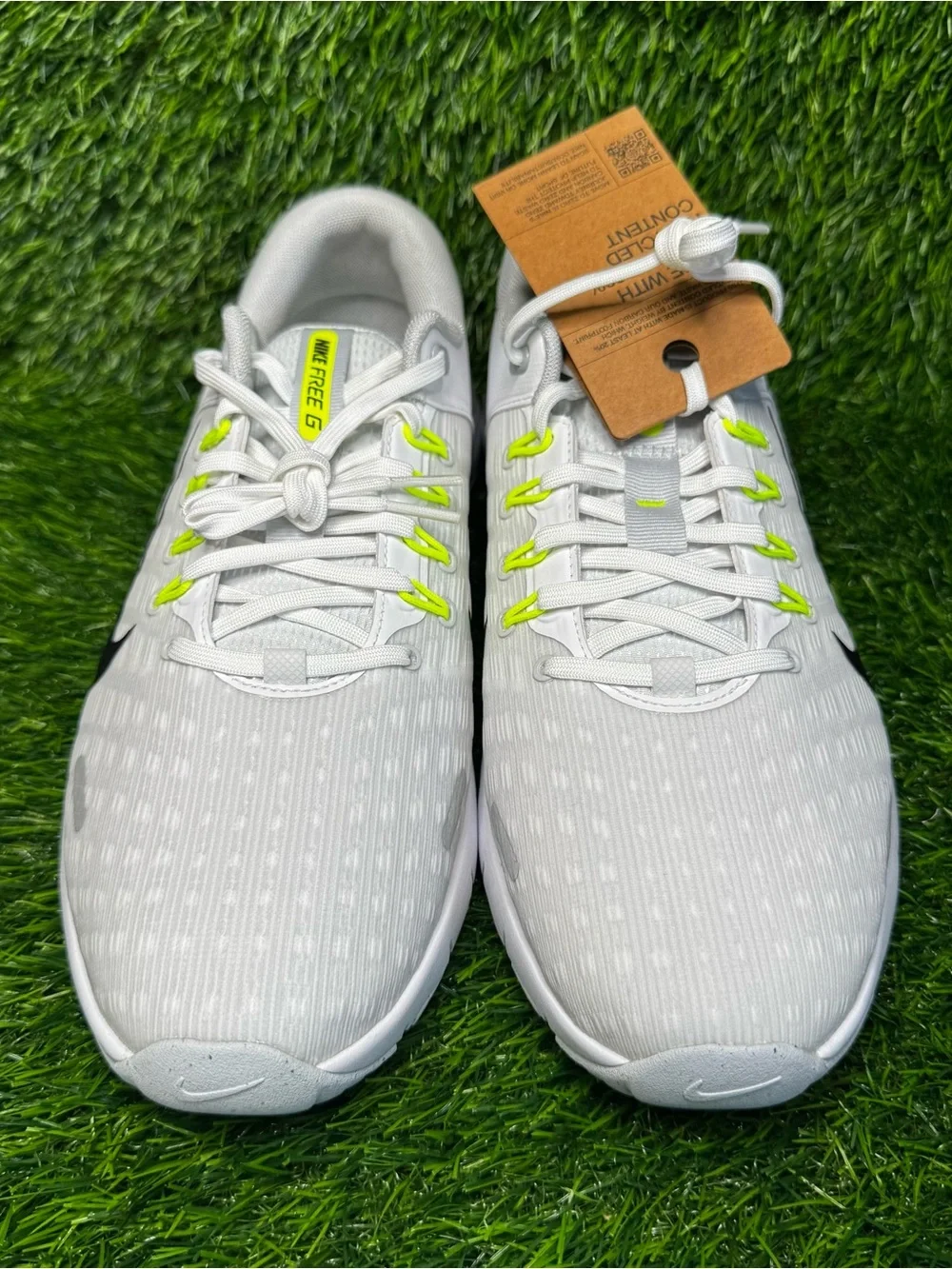 Size 10.5 - Mens Nike Free Golf NN Wide White Platinum Golf Shoes - FQ7875-101